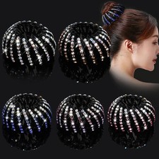 1pc Rhinestone Bird Nest Hair Clip Women Hair Claw Clip Bun Maker Decorative Hai
