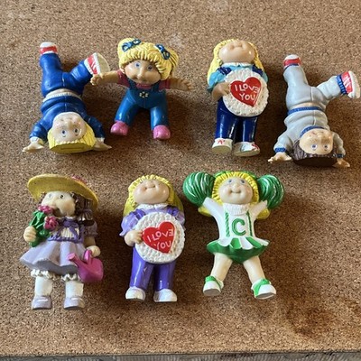 Vintage Mini Vinyl Kohl Aufnäher Kinder Konvolut 7 Stück 1980a
