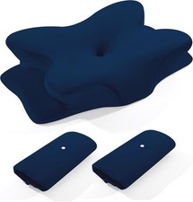 2 Pcs Velvet Cervical Neck Pillow Case, Soft Elasticity Pillowcase for Ergono...