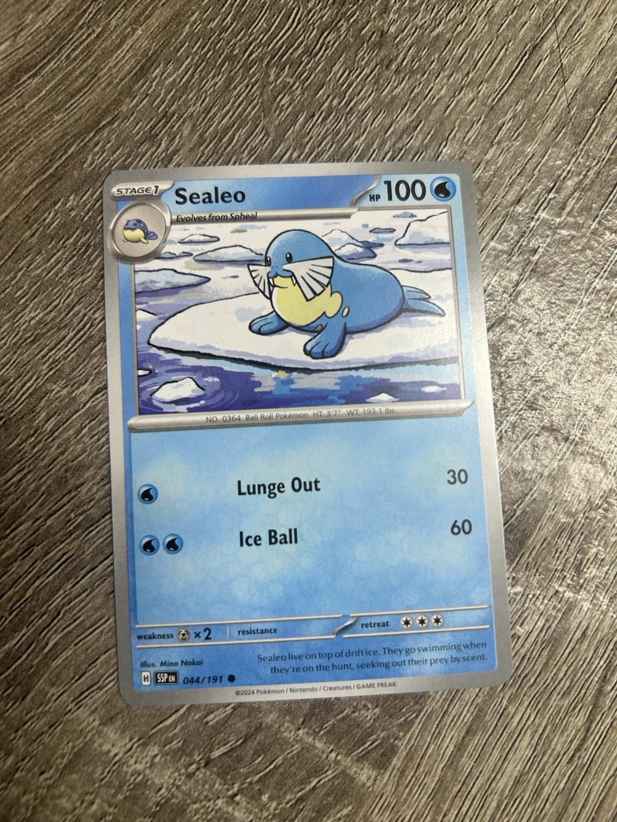 “Sealeo” Pokemon Card