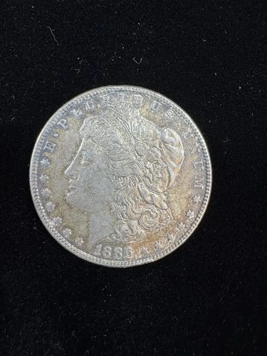 1886 Morgan Silver Dollar, Circulated, Philadelphia Mint, 0.9 Fine Silver