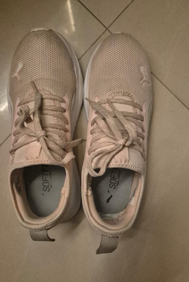 PUMA Damen Sneaker Low Top Mesh atmungsaktiv Schnürung Beige EU 35