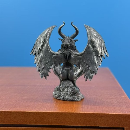Retro latón cabeza de cabra dios de la muerte egipcio Satanás oscuro culto líder ornamento - Imagen 6 de 10