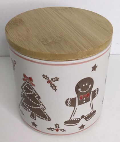 Tarro de galletas Bote de pan de jengibre Eli & Ana - Navidad 4,25" de alto - Nuevo - Imagen 2 de 6