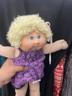 Vintage Cabbage Patch Kids Doll Floral Dress OK Factory Blonde hair blue eyes