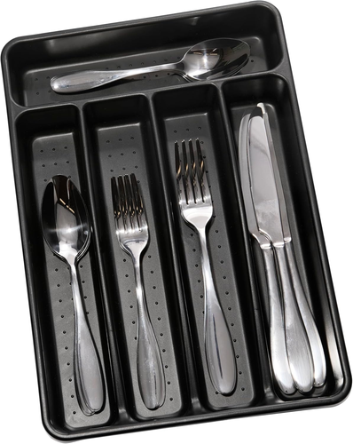 Classic Mini Silverware Tray Soft Grip, Non-Slip Kitchen Drawer, Multi-Purpose H - Picture 10 of 12