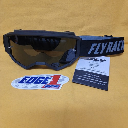 Nuevas gafas Fly Racing Zone YOUTH negras con lente de humo oscuro con poste FLC-033 - Imagen 4 de 5