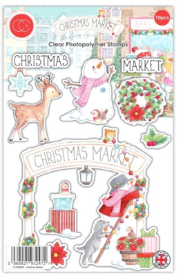 Craft Consortium Stamp Set Christmas Market - Christmas Market