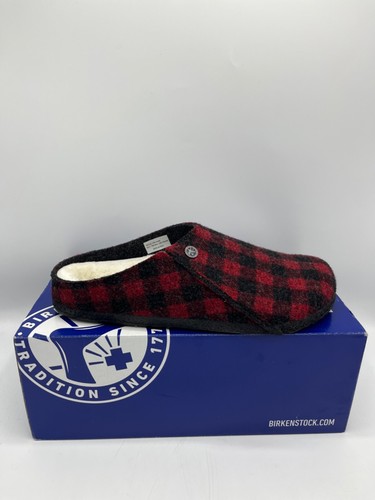 BIRKENSTOCK Zermatt Rivet Wool Plaid Tartan Men's Slippers clogs UK10.5 EUR45 - Picture 11 of 19