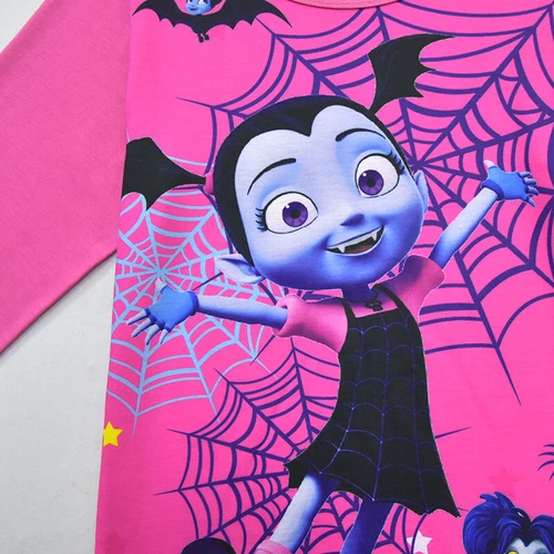 2pcs Kids Vampirina Pyjamas Set Cosplay Costume Long Sleeve T-shirt+Pants Outfit - Picture 7 of 12