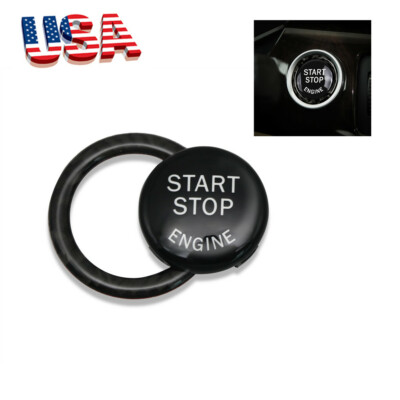  Engine Start Stop Button Replace Cover With Ring For BMW E90 E92 E93 2009-2012