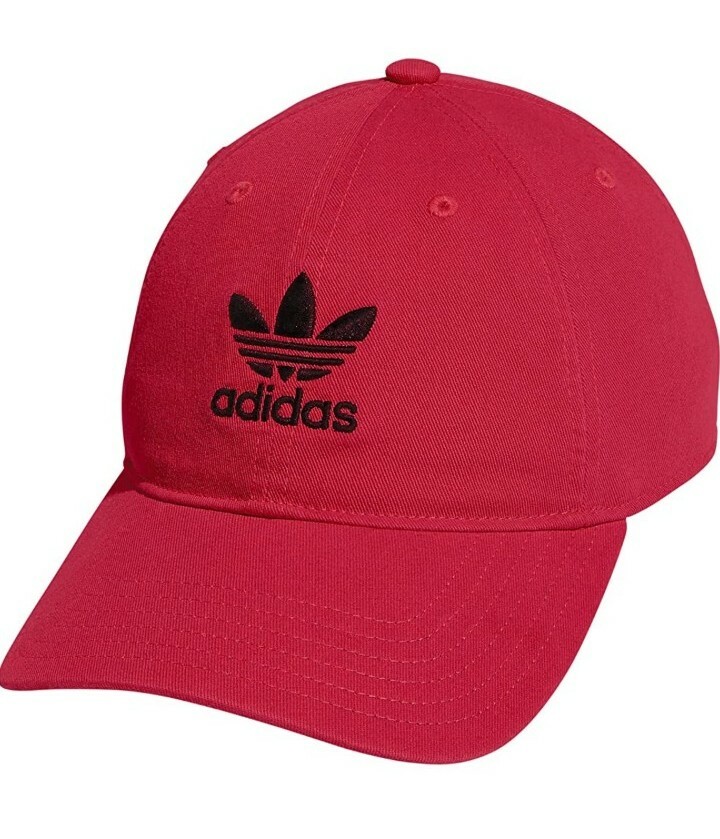 Adidas Originals Men's Relaxed Strapback Cap Scarlet/Black O