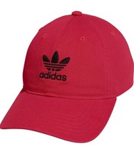 Adidas Originals Men's Relaxed Strapback Cap Scarlet/Black One Size