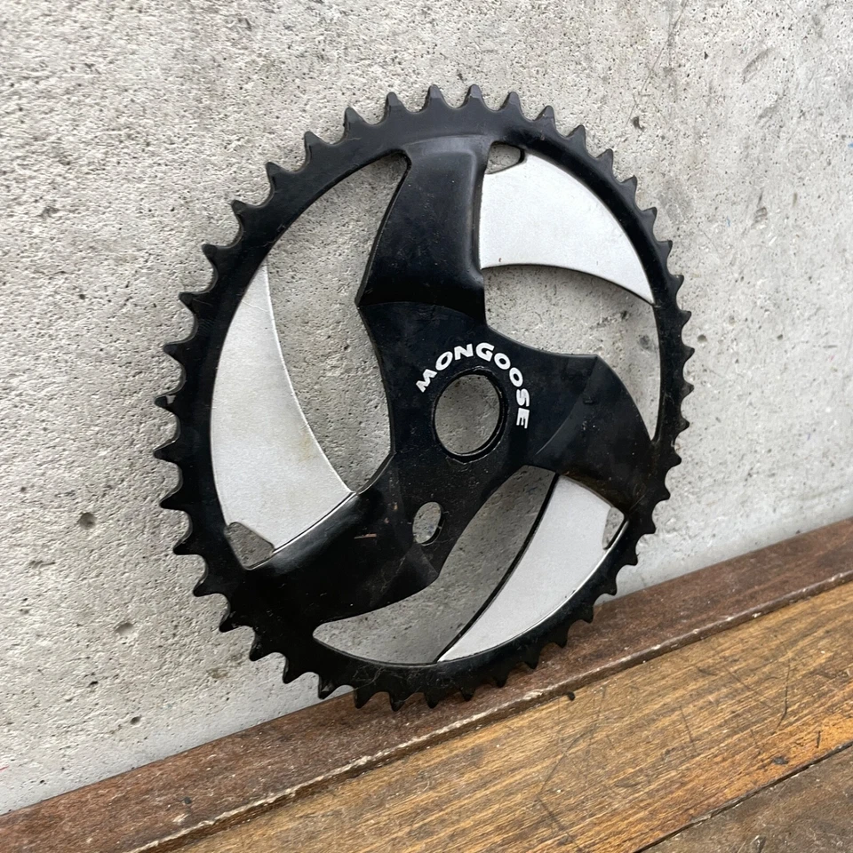 Mongoose BMX Sprocket 44t 44 ChainWheel Steel Old School BMX Pinwheel Spiral - Image 3 of 4