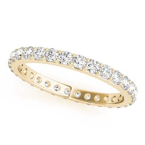 Diamond Eternity Ring Wedding Band F VS Round 1. 3C Labcreated 14K White Gold S7 - Picture 10 of 17