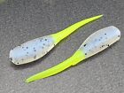 (24) 2" Slab Hunter Monkey Milk/Chart Grubs Bait Jigs Crappie Panfish Stinger