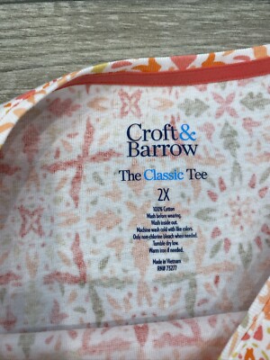 Croft&amp;Barrow CLASSIC TEE トップス Croft & Barrow Classic Tee Crew Neck Short Sleeve T-Shirt Spring