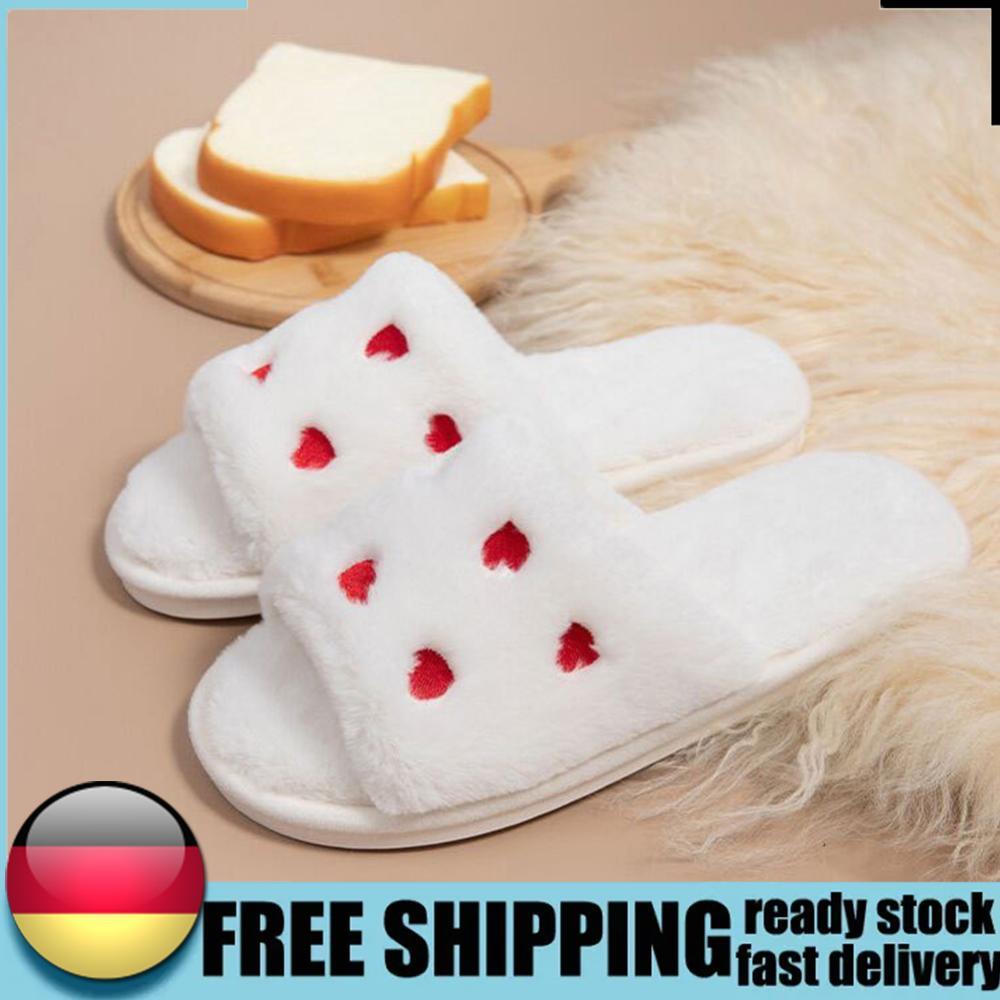 APL Pantofole peluche motivo cuore morbide casa scarpe pelose amore pantofole per uomo donna