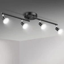 LED Track Lighting Kit Flexibly Rotatable Light Heads 1-6 Way Ceiling Spotlight