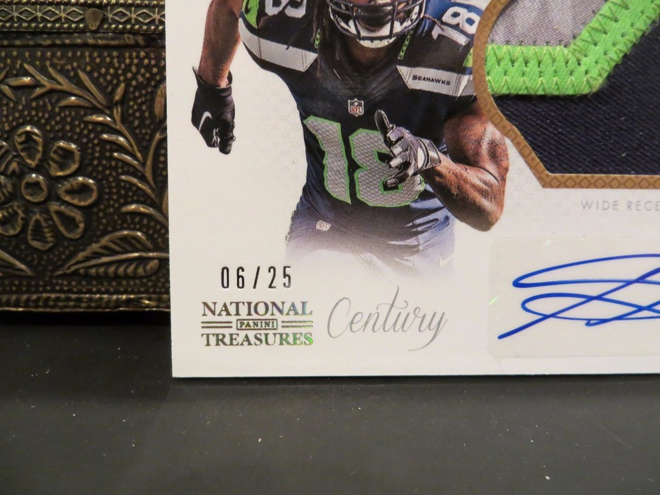 National Treasures Century Autograph Jersey Seahawks Sidney Rice 06/25 ...