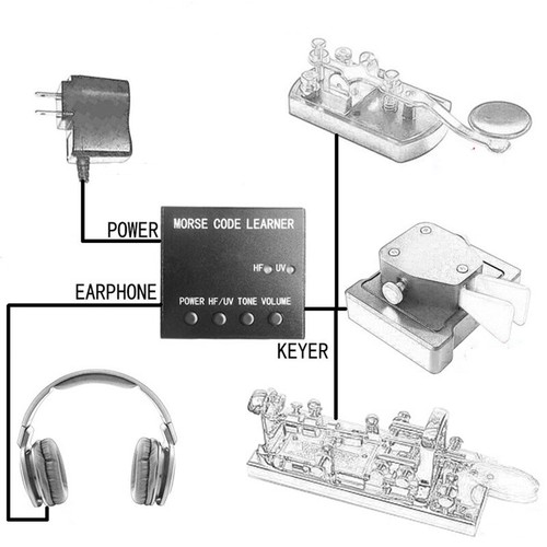 Nuevo Morse Code CW Entrenador Leaner Ham Radio Morse Estación de Onda Corta Telegrafía - Imagen 8 de 8