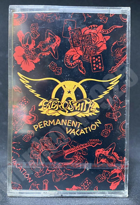 1989 Aerosmith Permanent Vacation Taiwan Ltd 12 Tracks Cassette Tape New Sealed