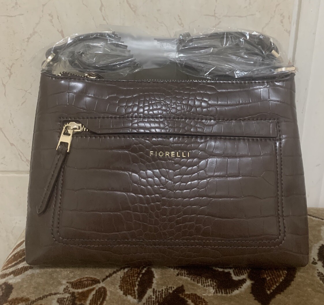 Eden Fiorelli Brown Crossbody Bag BNWT FiORELLi EDEN COFFEE CROC