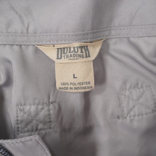 Duluth Trading Bogey Windshirt 2.0 Half Zip Mens Large Light Gray Pockets 64630 - Picture 3 of 7