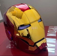US  AUTOKING Iron Man MK5 1:1 Helmet Wearable Voice-control Golden Mask Cosplay