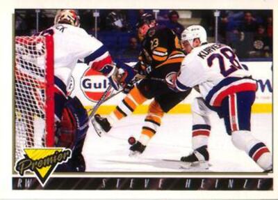 #378 Steve Heinze - Boston Bruins - 1993-94 O-Pee-Chee Premier Hockey
