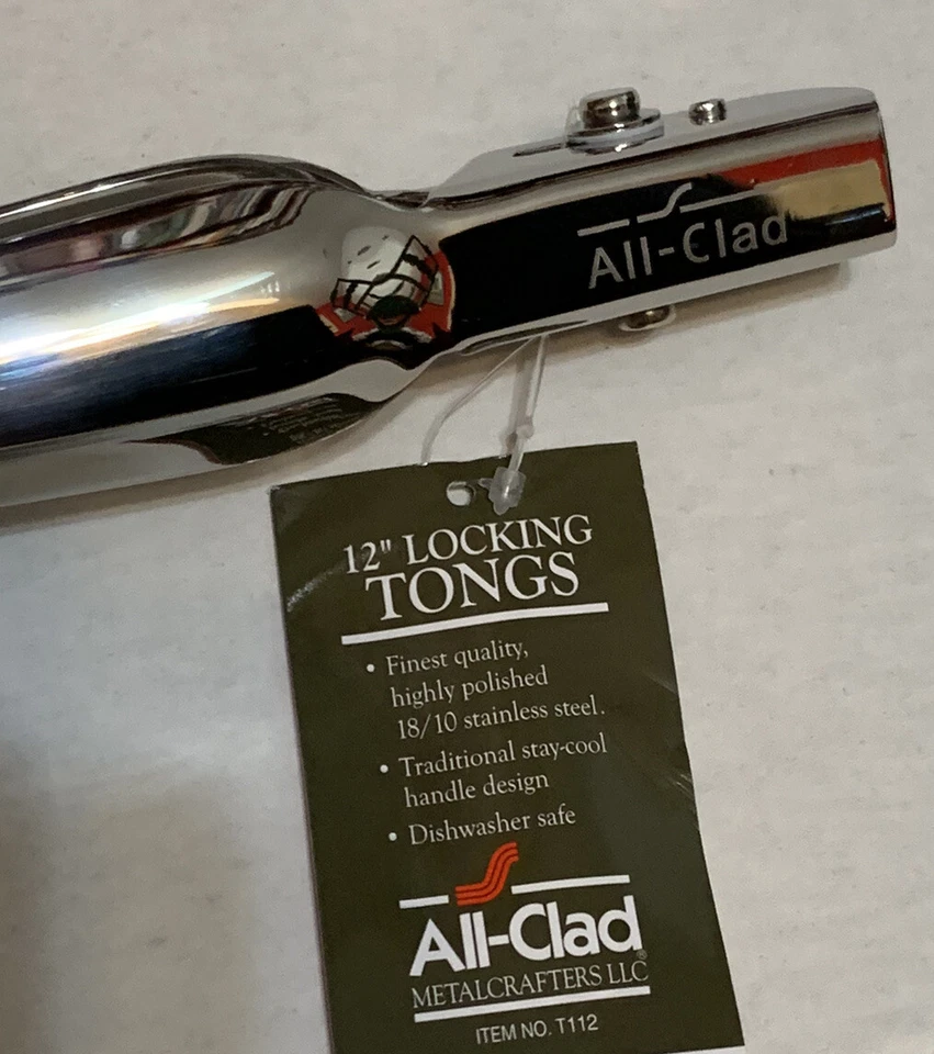 Pinzas de bloqueo All-Clad T112 18/10 acero inoxidable 12" aptas para lavavajillas etiquetas nuevas Foto 3 de 4