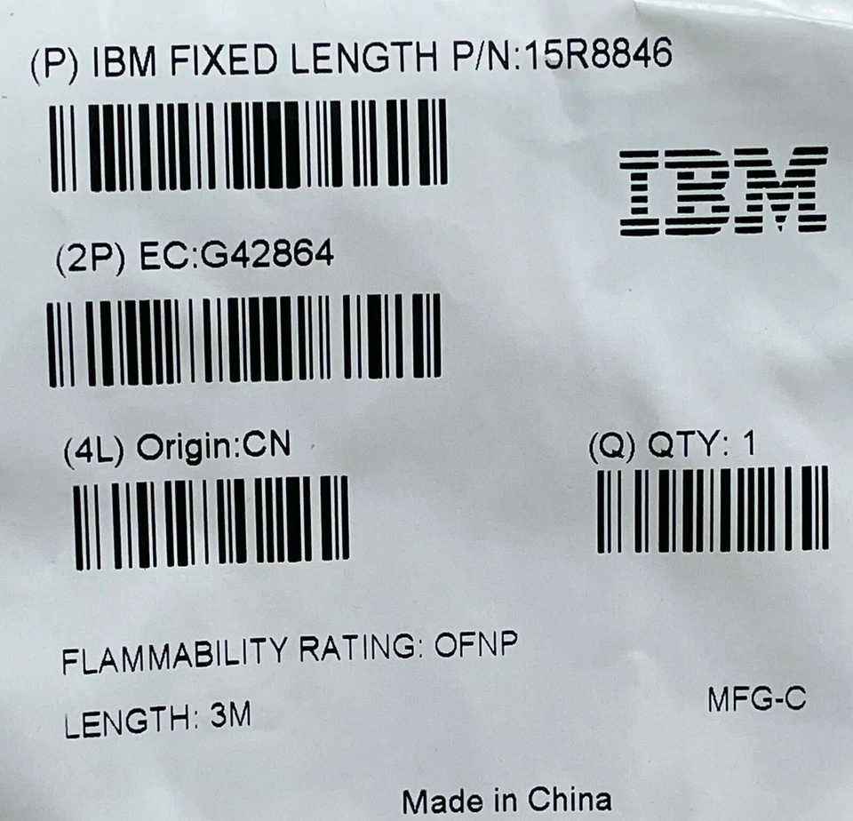 IBM Fibre-Optic Cable 3M / LC-LC / om3 - PN: 15R8846 - Image 4 of 4