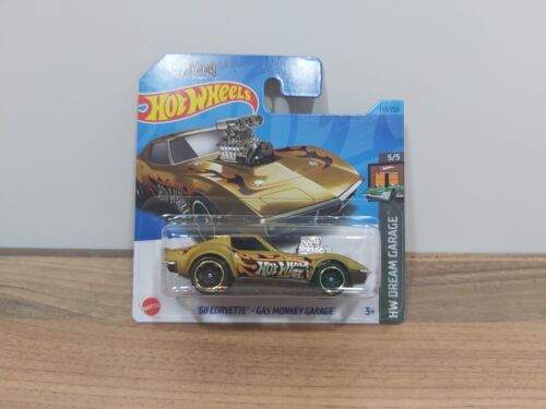 Hot Wheels 68 Corvette Gas Monkey Garage Matte Gold 2023 Carded - Picture 1 of 3