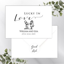 Personalised Lottery Wedding Favour Gift Scratch Card Lottery Lotto Holder L19