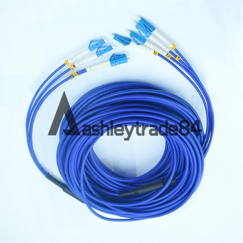 90M Indoor Armored Cable Single-Mode LC-LC 4 Strand 9/125 Fiber Optic Patch Cord - Afbeelding 5 van 6