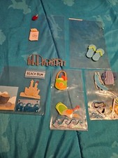 Scrapbook Used Dimensional Sticker Lot Various - Beach Vacation Theme
