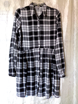 black and white checkered long sleeve dress Selianne Women's Elegant Black And White Checkered Striped Long Sleeve Maxi Dress,Autumn Office Lapel Collar Shirt Dress With Waist Belt,Casual Daily Wear