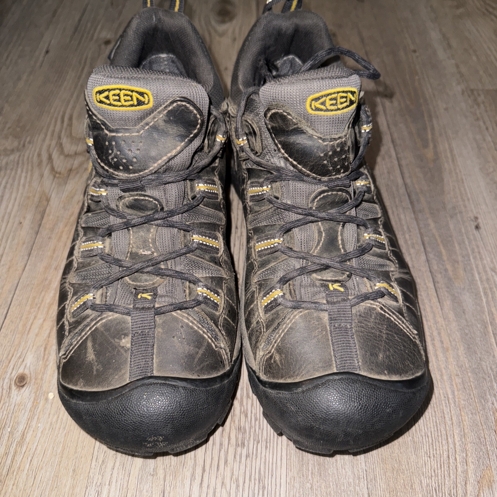 Scarpe Keen Targhee impermeabili da trekking in pelle marrone da uomo taglia 9 punta