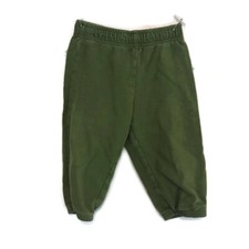 Carter's Olive Green Cotton Pull On Elastic Waist Jogger Pants Size 12 Months