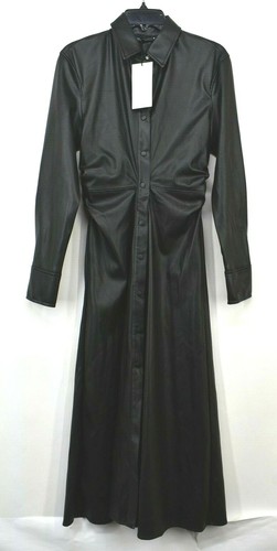 Zara Womens Black Long Sleeve Snap 