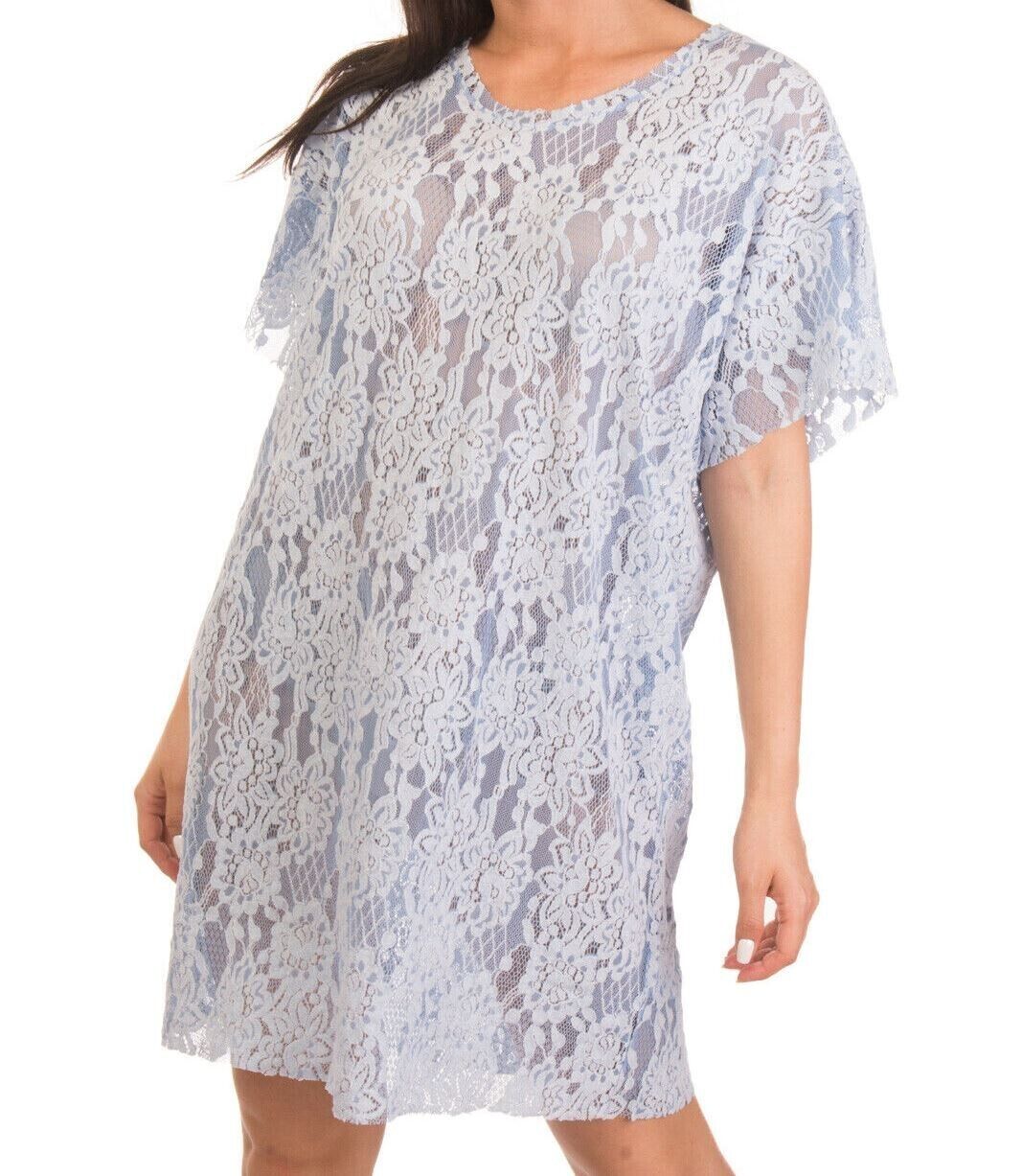 Image of RRP ?295 MM6 MAISON MARGIELA Lace Tunic Dress Size 36 / XS Stretch Made in Italy