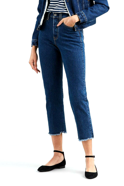 Levi's Womens Wedgie Straight Raw Hem Button Front Denim Leg Jeans 26x26  for sale online | eBay