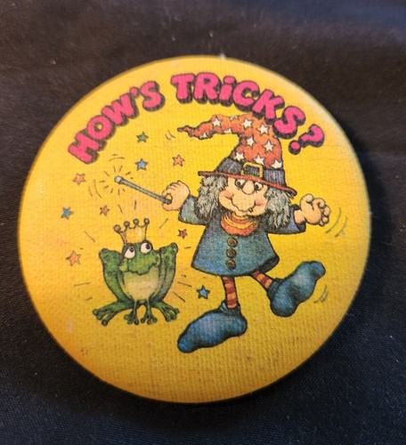 Vintage Hallmark Halloween Witch Pinback Button 2 1/4 "