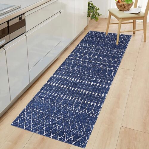 Boho Moroccan Runner Rug Non Slip Hallway Runner Rug Washable Carpet Kitchen Mat - Picture 1 of 33