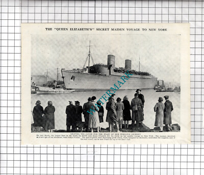 Queen Elizabeth Schiff Jungfernfahrt Clyde Zweiter Weltkrieg - ca. 1940er Zuschnitt