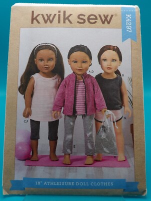 Kwik Sew K4297 18'' Doll Clothes UNCUT 2020