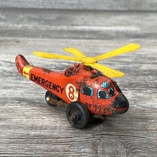 VINTAGE Emergency TIN HELICOPTER TOY 3 1/2" JAPAN