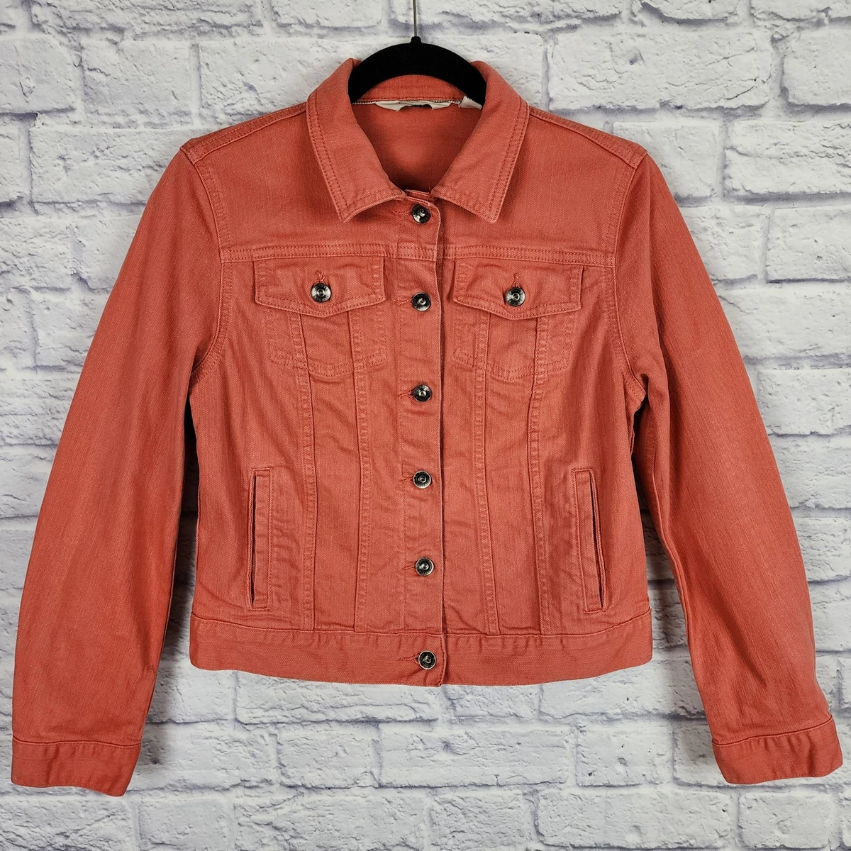 Burnt orange store denim jacket