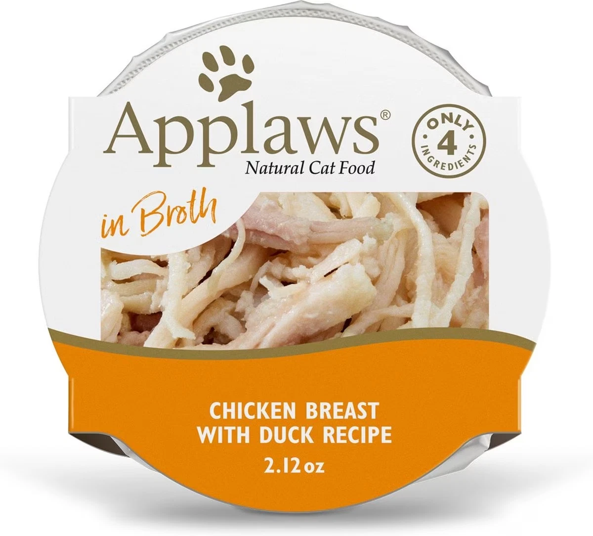 Applaws Cat Pots Juicy Chicken Breast with Duck Peel Top Cat Food