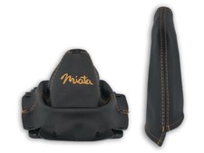 For Mazda Mx-5 Miata Nb 98-05 Shift Boot Brake Gaiter Leather Embroidery Beige